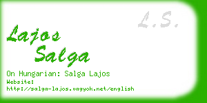 lajos salga business card